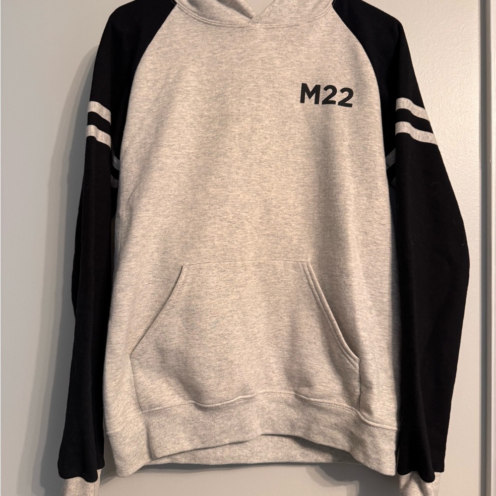 M22 Hooded Pullover Sweatshirt - Grey/Black